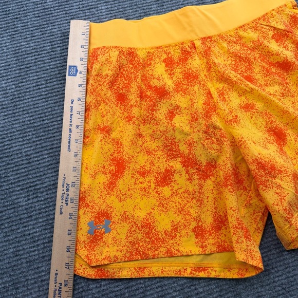 Under Armour Men's XL Speedpocket 7'' Printed Jogging Shorts Orange NWT $55 - Picture 8 of 9
